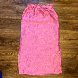 Samsoe Samsoe Bansa Bubble Gum Pink Floral Midi Skirt  Size S. NWOT